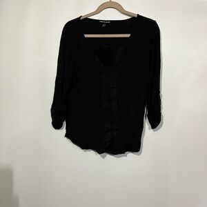 Cable & Gauge Black Blouse